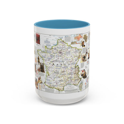 France- - Historical Evolution of a Nation (1989) (Map) Accent Coffee Mug