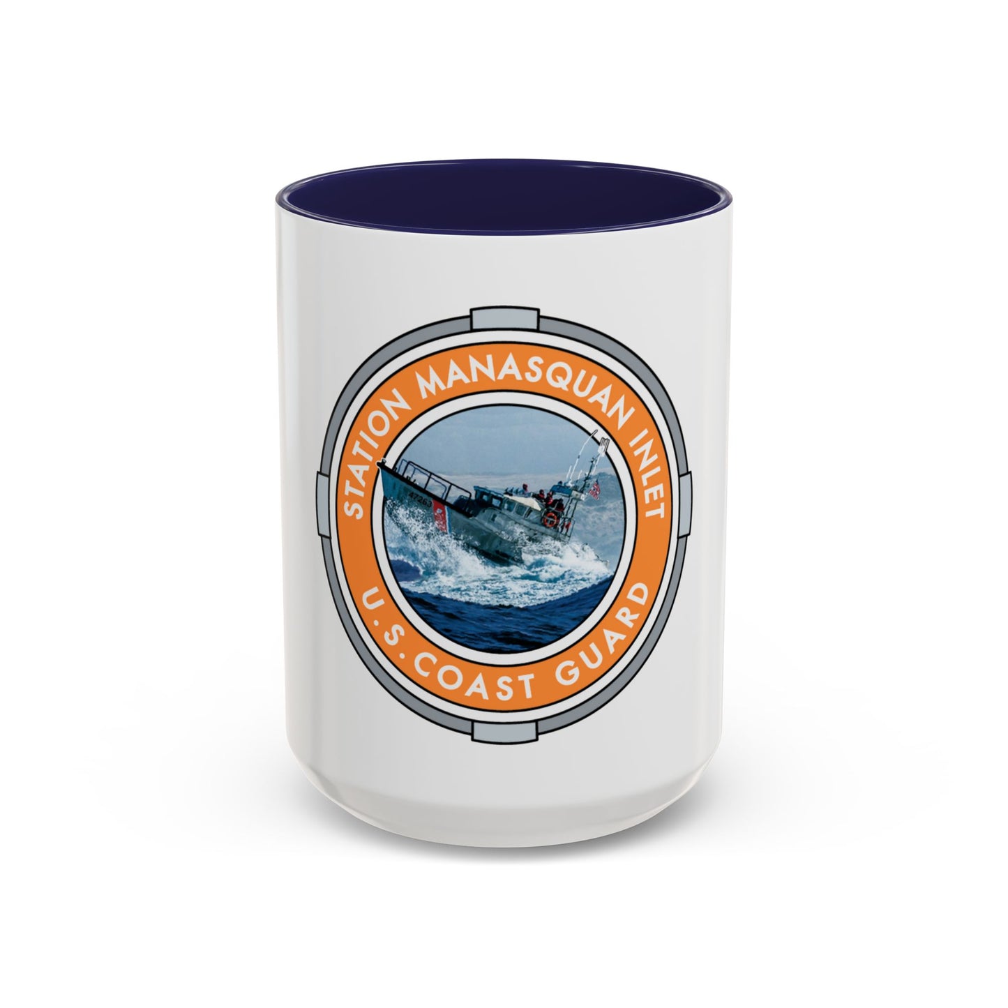 USCG Station Manasquan Inlet (U.S. Coast Guard) Accent Coffee Mug