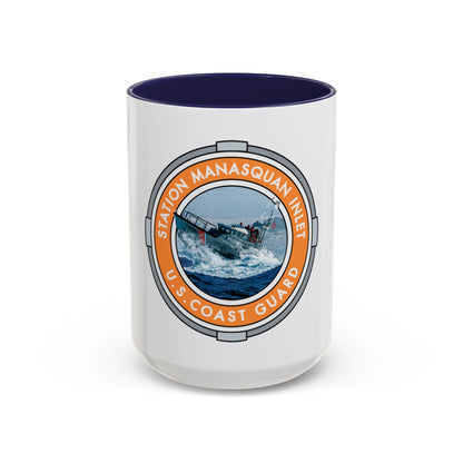 USCG Station Manasquan Inlet (U.S. Coast Guard) Accent Coffee Mug