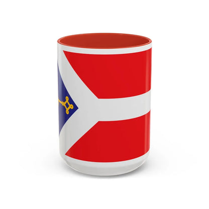 Flag of Gori Georgia - Accent Coffee Mug-15oz-Red-Go Mug Yourself