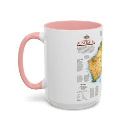 Australia - A Traveller's Look (1988) (Map) Accent Coffee Mug