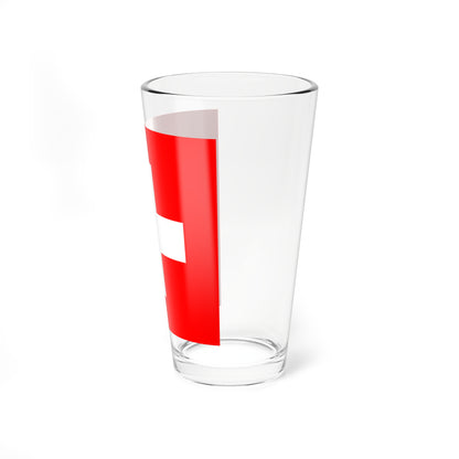 Flag of a Swiss Armed Forces general and Chief of the Armed Forces (Switzerland) Pint Glass 16oz