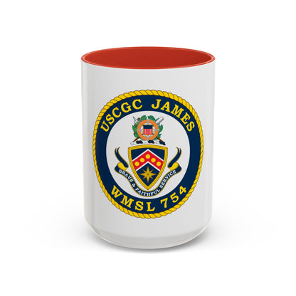 USCGC James WMSL 754 (U.S. Coast Guard) Accent Coffee Mug