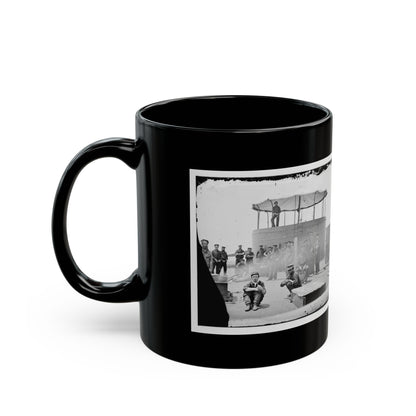 James River, Va. Sailors On Deck Of U.S.S. Monitor; Cookstove At Left (U.S. Civil War) Black Coffee Mug