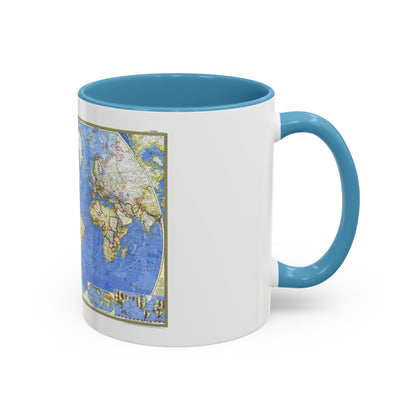 World Map (1965) (Map) Accent Coffee Mug