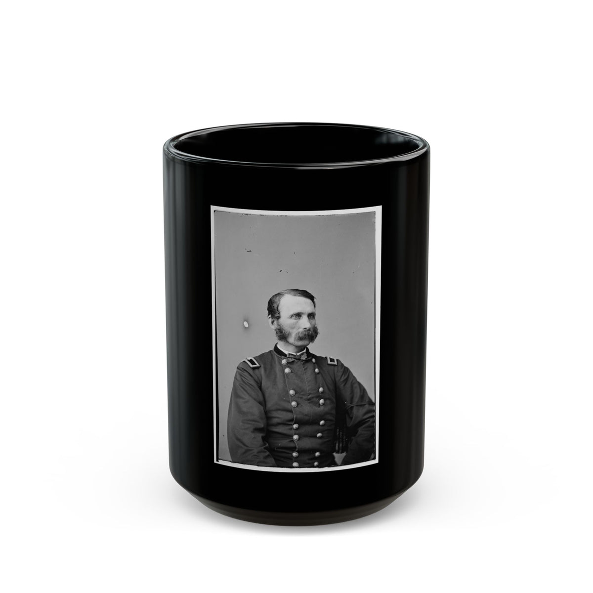 Portrait Of Brevetted Brigadier General Napoleon Bonaparte Mclauglen (1823-1887) (U.S. Civil War) Black Coffee Mug