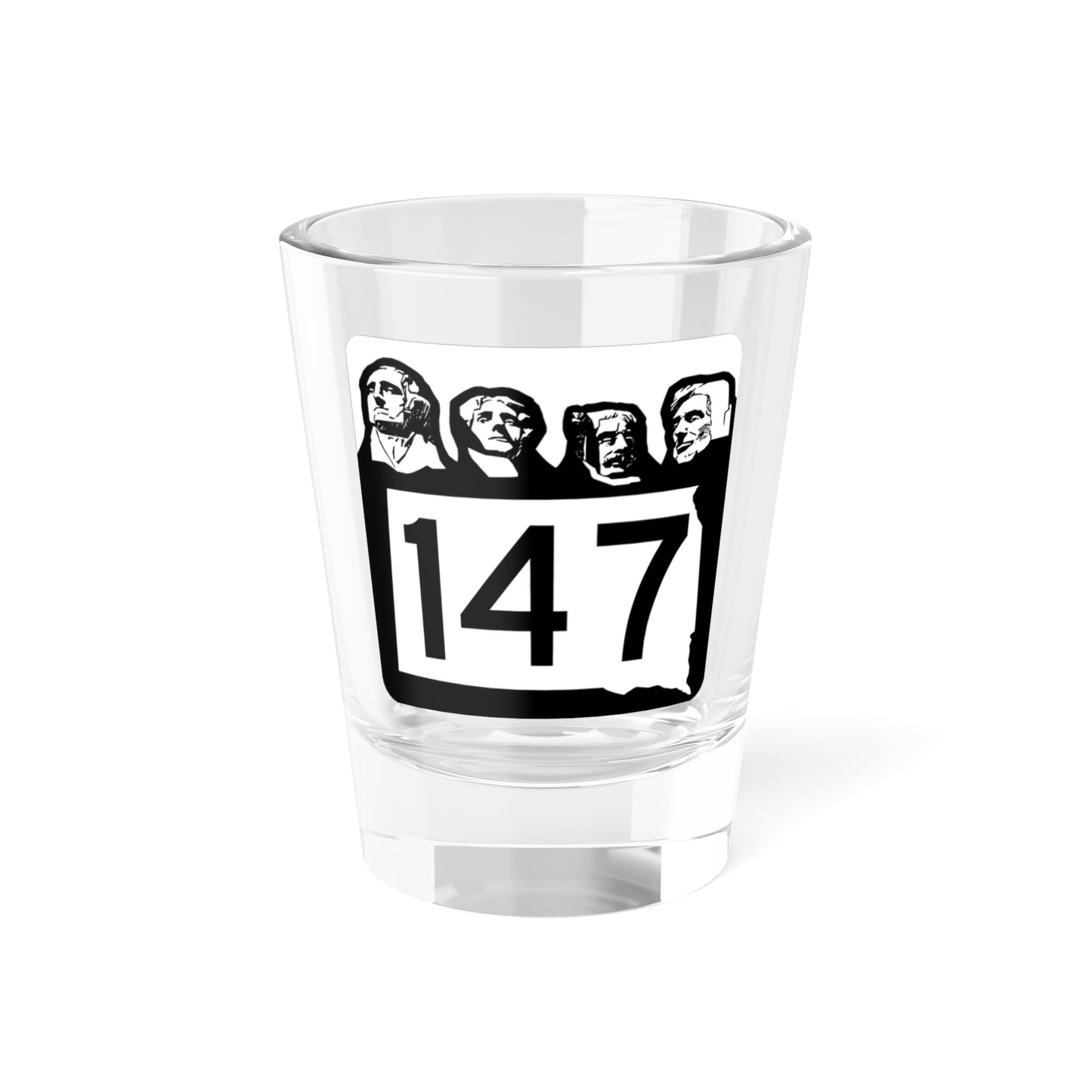 SD 147 1960 (South Dakota) (Road Sign) Shot Glass 1.5oz
