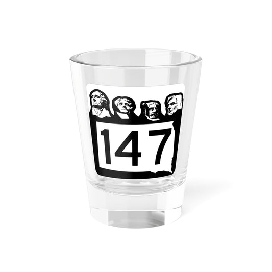 SD 147 1960 (South Dakota) (Road Sign) Shot Glass 1.5oz