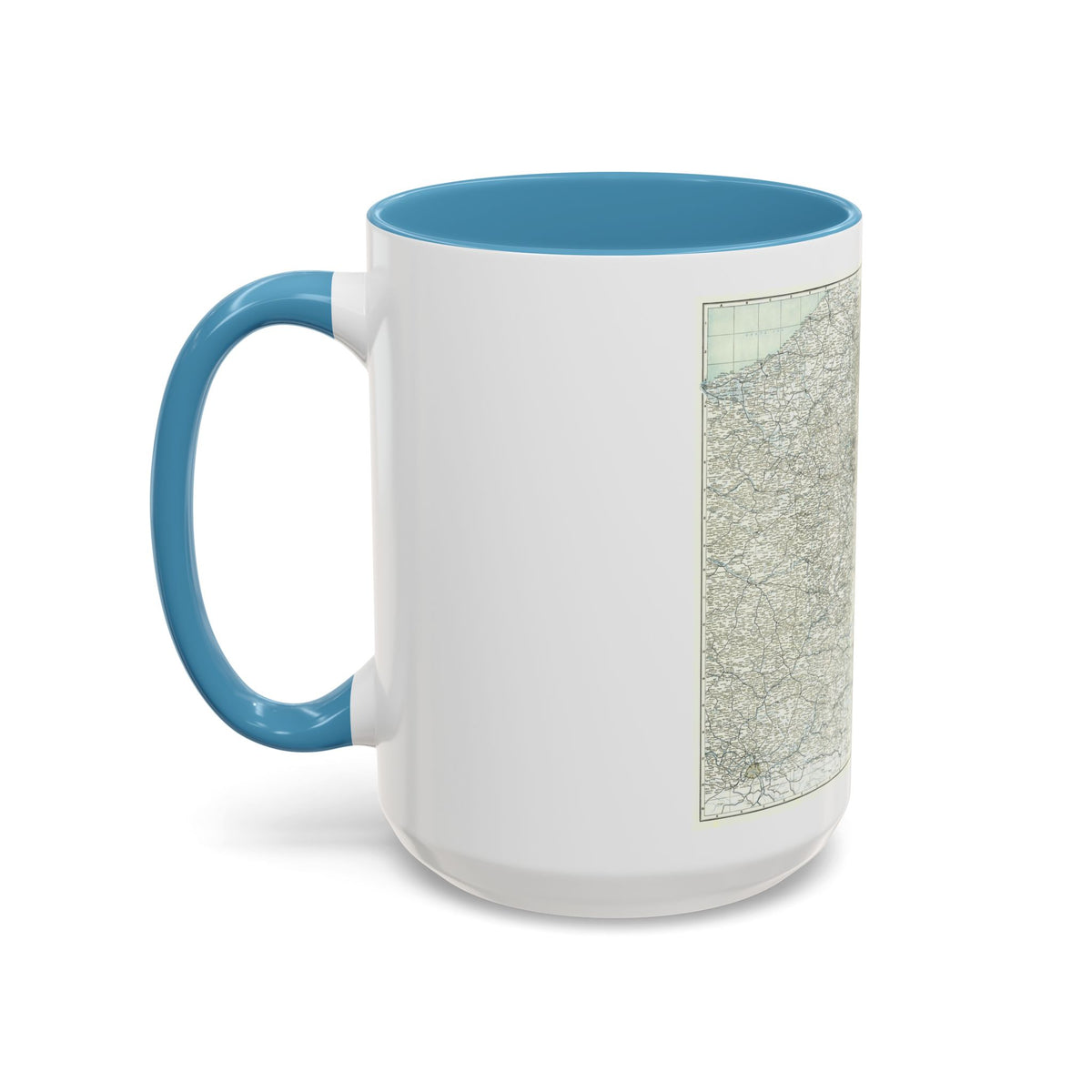 Western Theatre of War (1918) (Map) Accent Coffee Mug