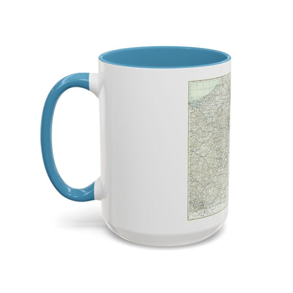 Western Theatre of War (1918) (Map) Accent Coffee Mug
