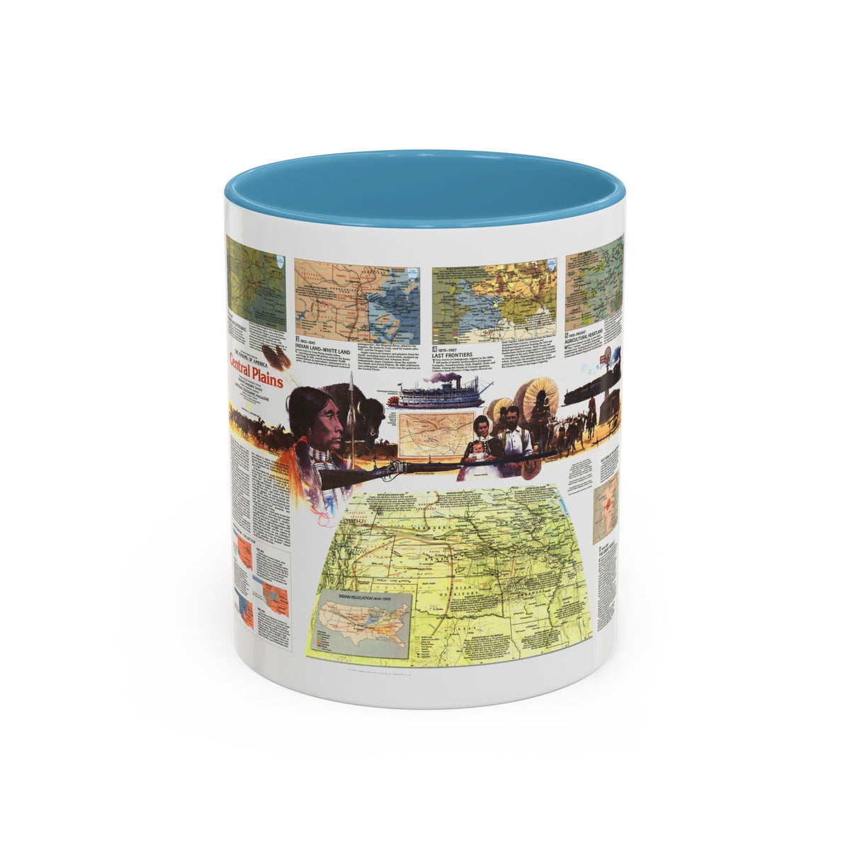 USA - Central Plains 2 (1985) (Map) Accent Coffee Mug