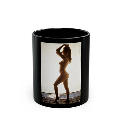 Victoria Vetri #93 - Nude (Vintage Female Icon) Black Coffee Mug-11oz-Go Mug Yourself