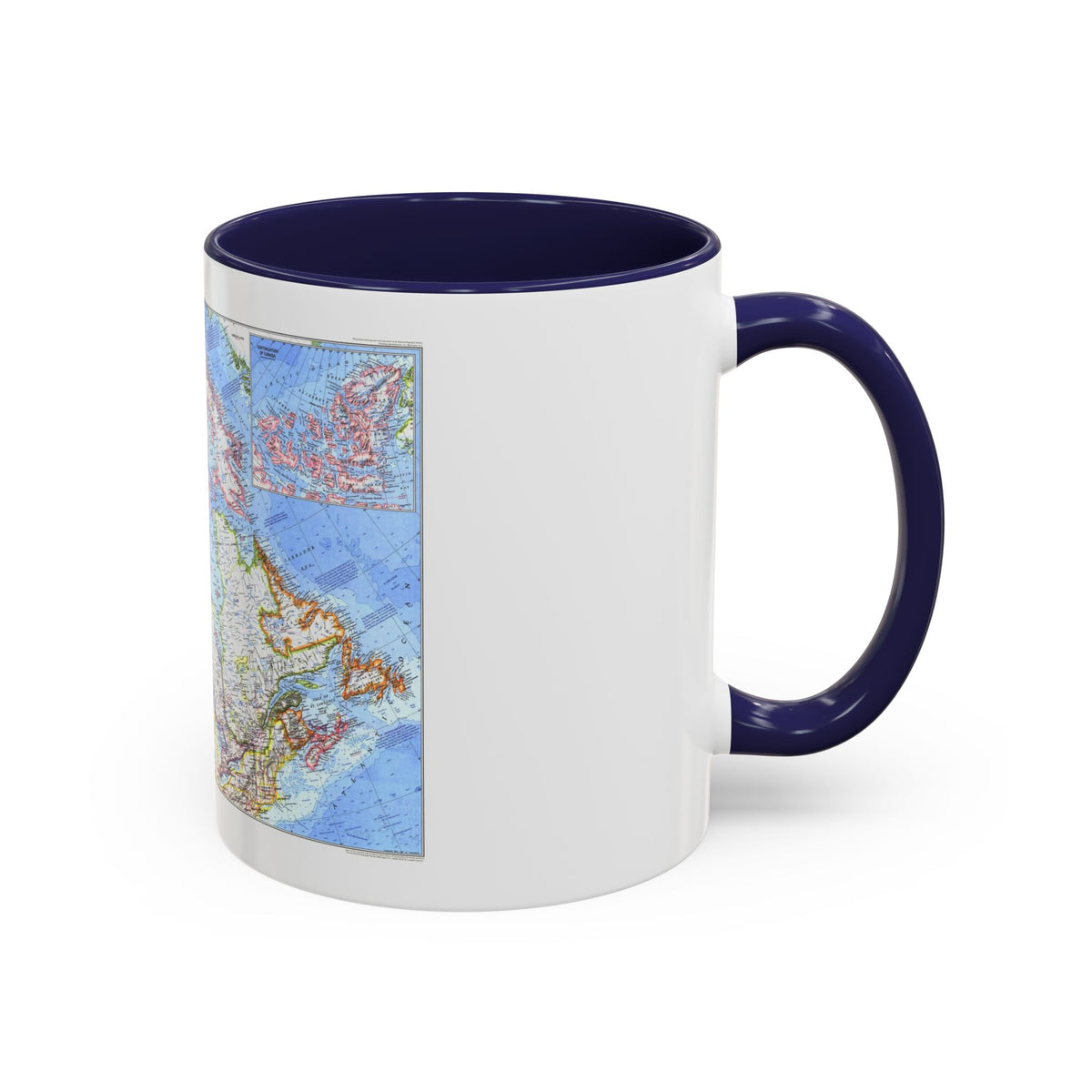 Canada (1972) (Map) Accent Coffee Mug