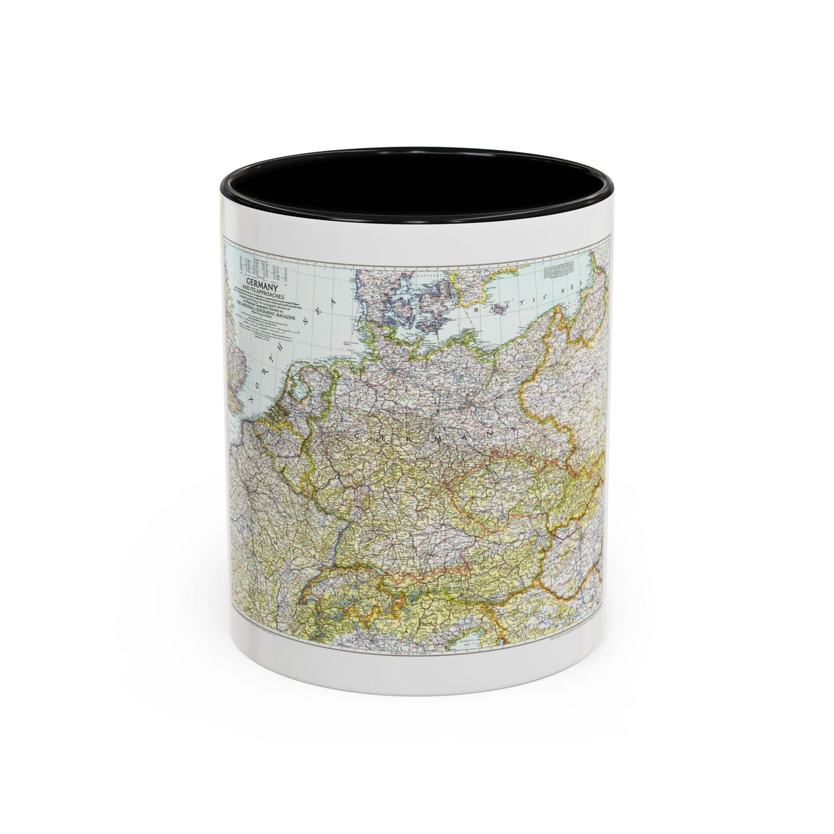 Germany and its Approaches (1944) (Map) Accent Coffee Mug