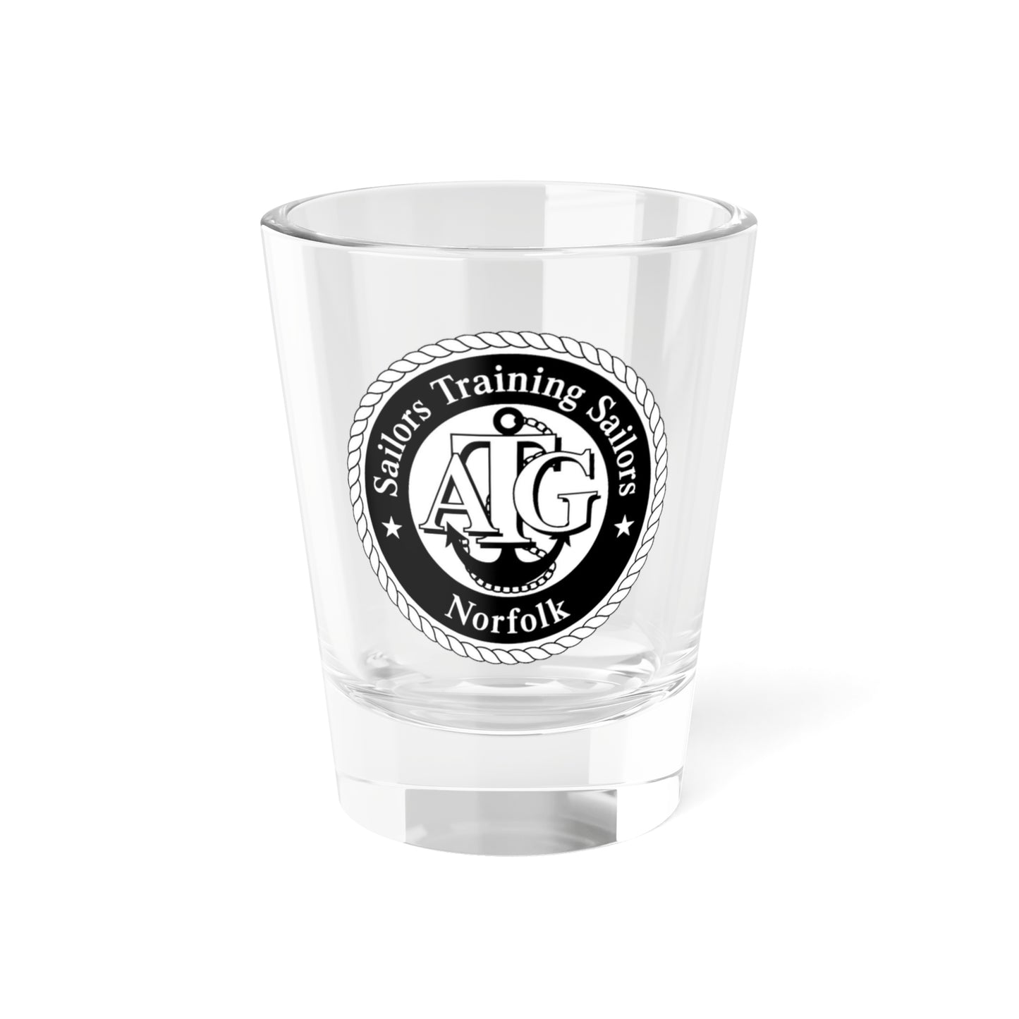 Verre à liqueur AFLOAT Training Group ATG Norfolk BW (US Navy) 1,5 oz