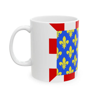 Flag of Indre et Loire France - White Coffee Mug-Go Mug Yourself