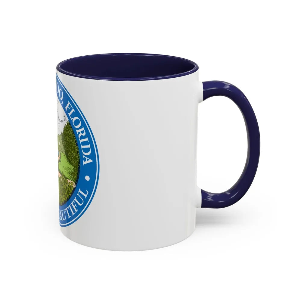 Seal of Orlando Florida - Accent Coffee Mug-Go Mug Yourself