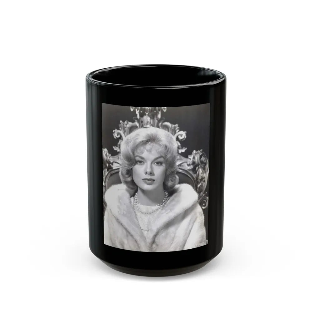 Leslie Parrish #134 (Vintage Female Icon) Black Coffee Mug-15oz-Go Mug Yourself