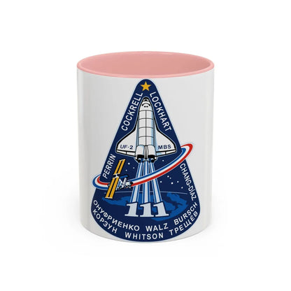 STS 111 (NASA) Accent Coffee Mug-11oz-Pink-Go Mug Yourself