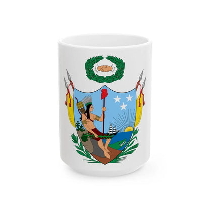 Coat of arms of Gran Colombia (1819) - White Coffee Mug-15oz-Go Mug Yourself