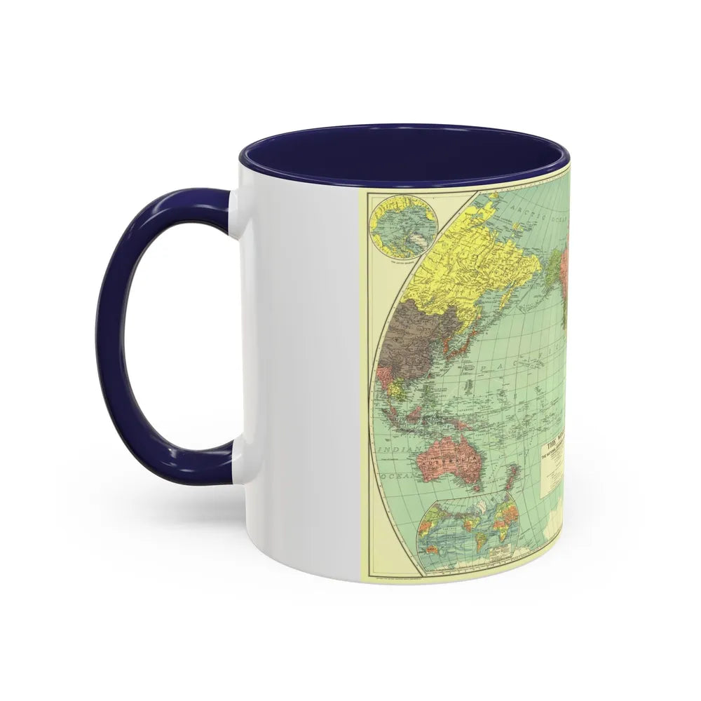 World Map (1932) (Map) Accent Coffee Mug-Go Mug Yourself