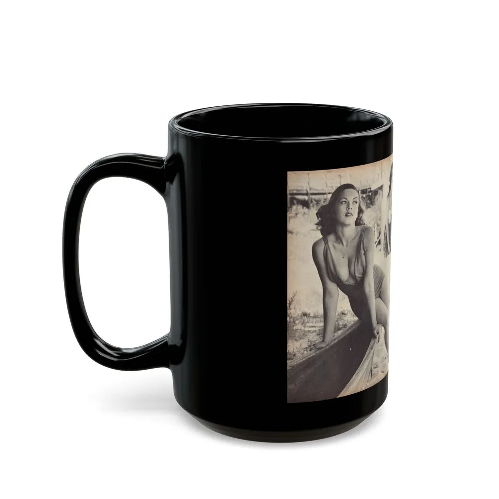 Dawn Richard #103 - [Pages 33 & 34] Including Pages 4 & 5 of 5 with, 4 B&W Photos+Article Ending from ADVENTURE Dec. '60 Mag. (Vintage Female Icon) Black Coffee Mug-Go Mug Yourself