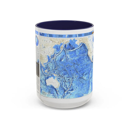 Pacific Ocean (1992) (Map) Accent Coffee Mug-15oz-Navy-Go Mug Yourself