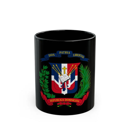 Coat of arms of the Dominican Republic - Black Coffee Mug-11oz-Go Mug Yourself