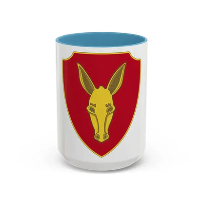99th Field Artillery Battalion (U.S. Army) Accent Coffee Mug 15oz Light Blue - Go Mug Yourself