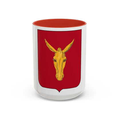99th Field Artillery Battalion v2 (U.S. Army) Accent Coffee Mug 15oz Red - Go Mug Yourself