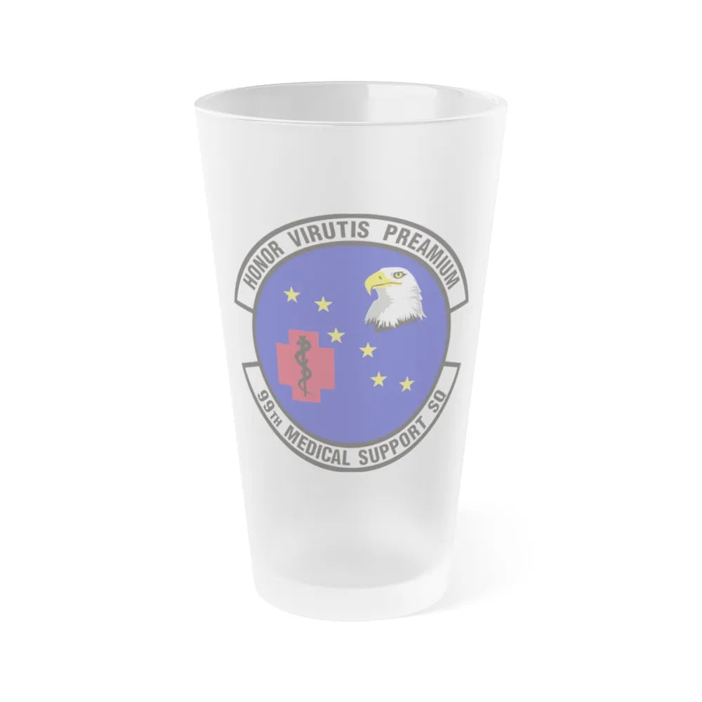 99th Medical Support Squadron (U.S. Air Force) Frosted Pint Glass 16oz-16oz-Frosted-Go Mug Yourself