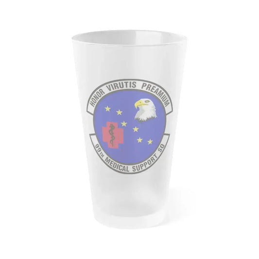 99th Medical Support Squadron (U.S. Air Force) Frosted Pint Glass 16oz 16oz Frosted - Go Mug Yourself