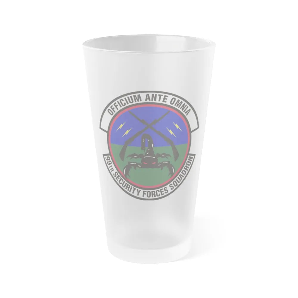 99th Security Forces Squadron (U.S. Air Force) Frosted Pint Glass 16oz-16oz-Frosted-Go Mug Yourself