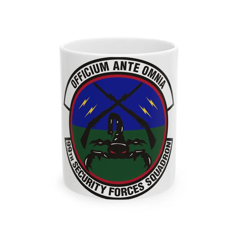 99th Security Forces Squadron (U.S. Air Force) White Coffee Mug-11oz-Go Mug Yourself