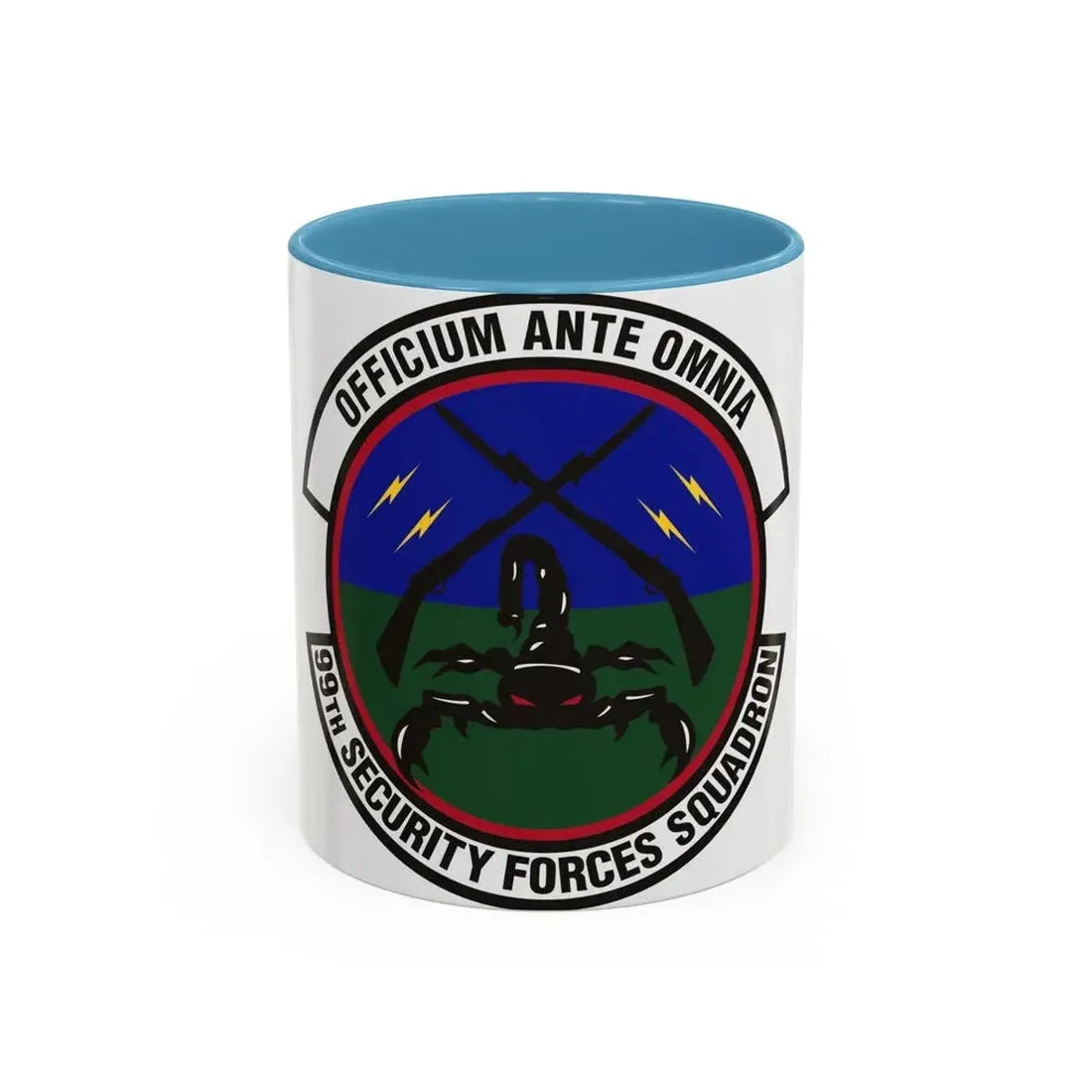 99th Security Forces Squadron (U.S. Air Force) Accent Coffee Mug 11oz Light Blue - Go Mug Yourself
