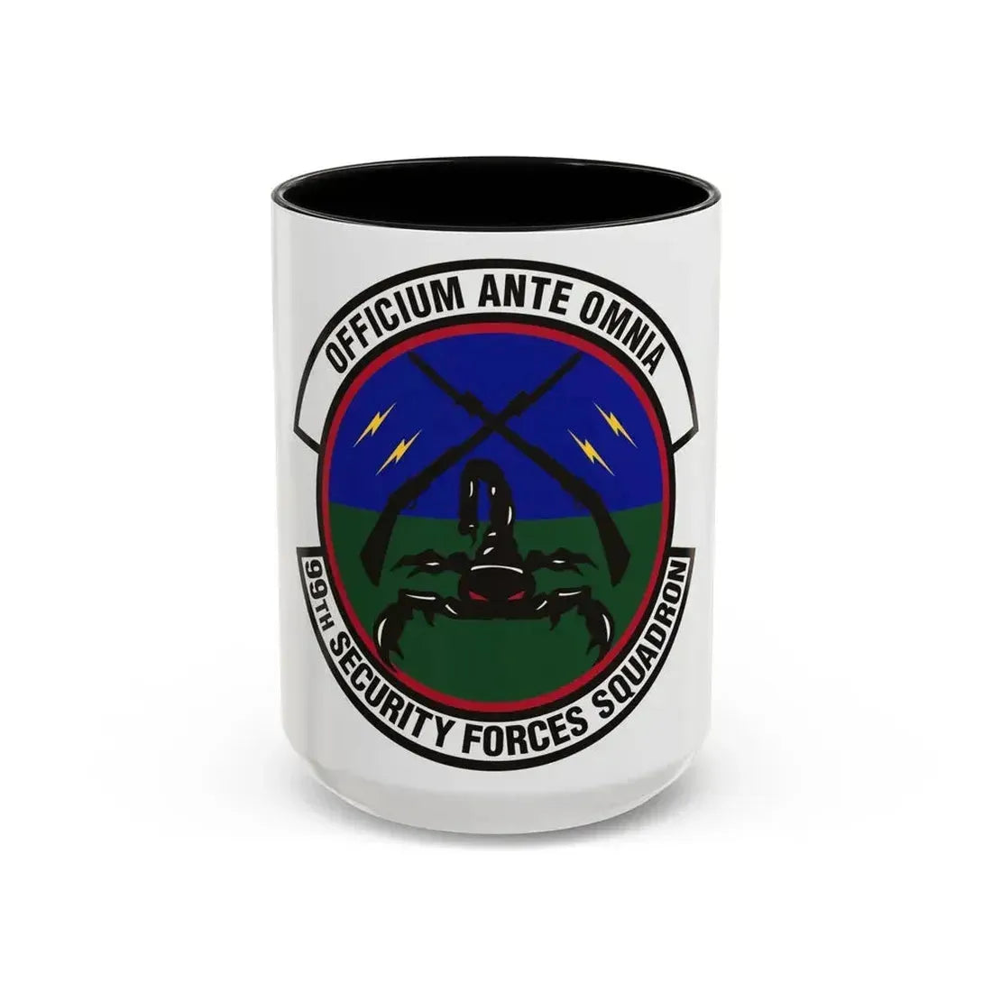 99th Security Forces Squadron (U.S. Air Force) Accent Coffee Mug 15oz Black - Go Mug Yourself