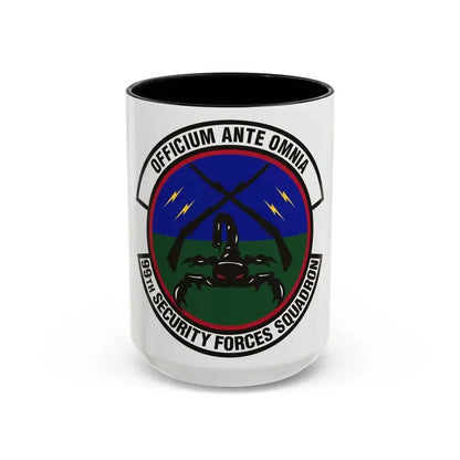 99th Security Forces Squadron (U.S. Air Force) Accent Coffee Mug 15oz Black - Go Mug Yourself