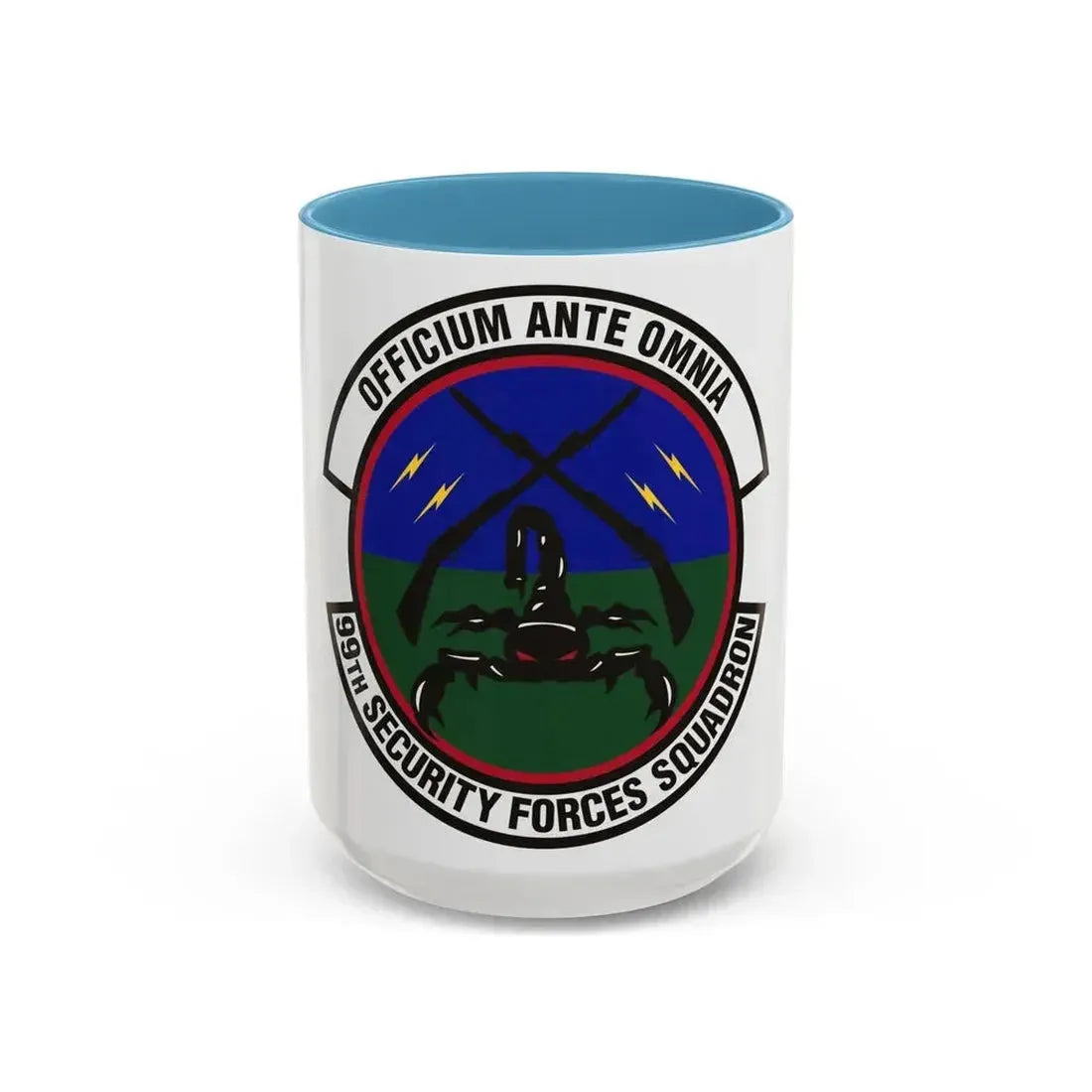 99th Security Forces Squadron (U.S. Air Force) Accent Coffee Mug 15oz Light Blue - Go Mug Yourself