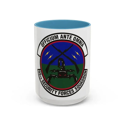 99th Security Forces Squadron (U.S. Air Force) Accent Coffee Mug 15oz Light Blue - Go Mug Yourself