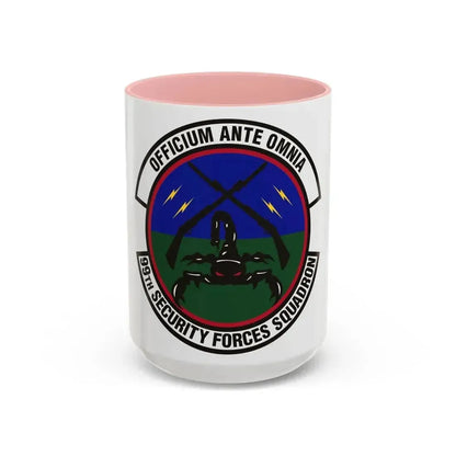 99th Security Forces Squadron (U.S. Air Force) Accent Coffee Mug 15oz Pink - Go Mug Yourself
