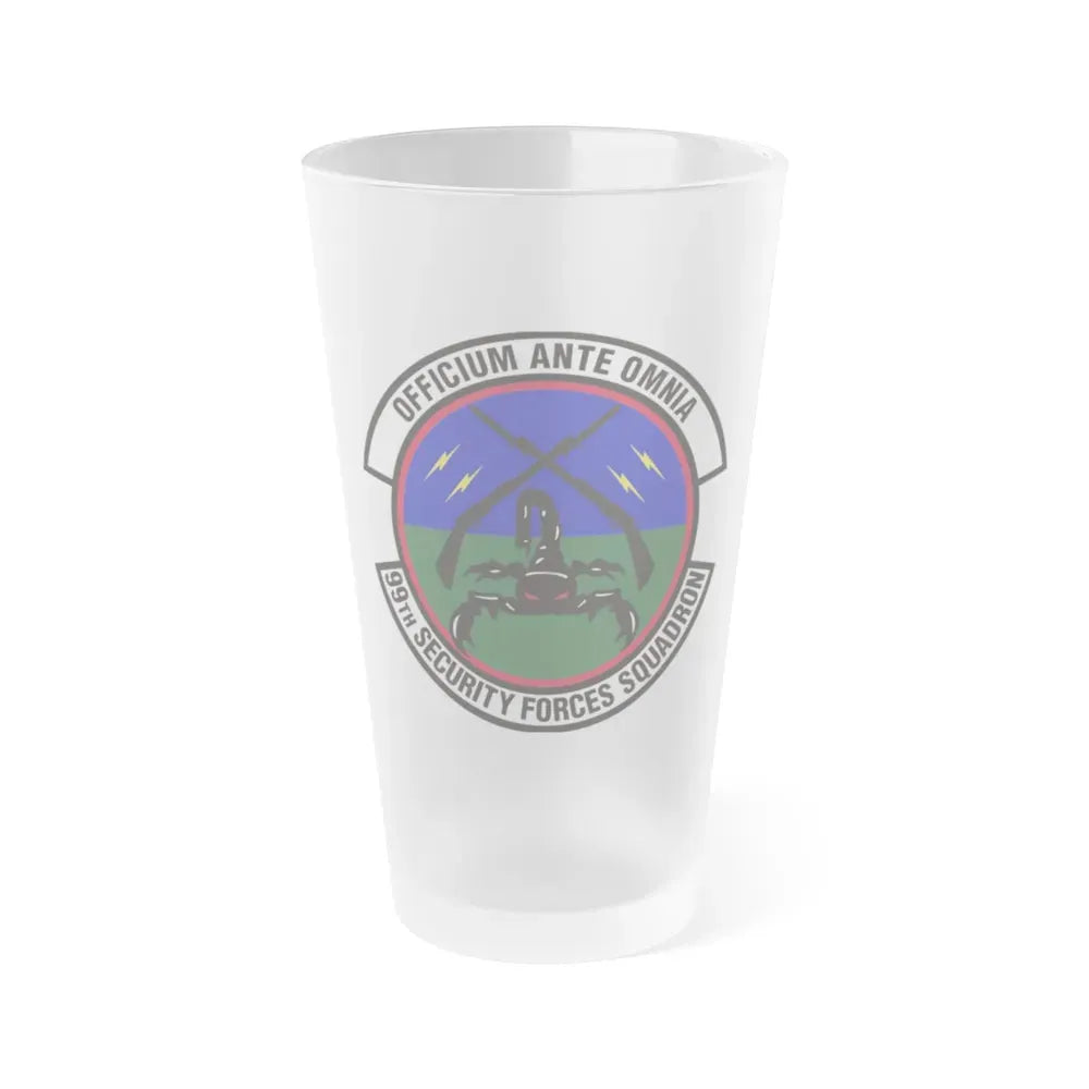 99th Security Forces Squadron (U.S. Air Force) Frosted Pint Glass 16oz 16oz Frosted - Go Mug Yourself