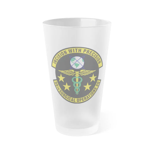 99th Surgical Operations Squadron (U.S. Air Force) Frosted Pint Glass 16oz-16oz-Frosted-Go Mug Yourself