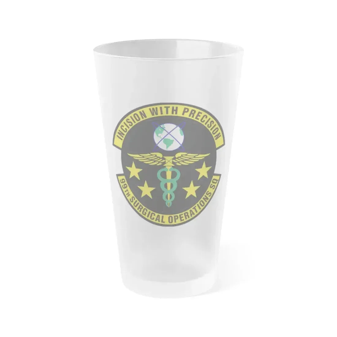 99th Surgical Operations Squadron (U.S. Air Force) Frosted Pint Glass 16oz 16oz Frosted - Go Mug Yourself
