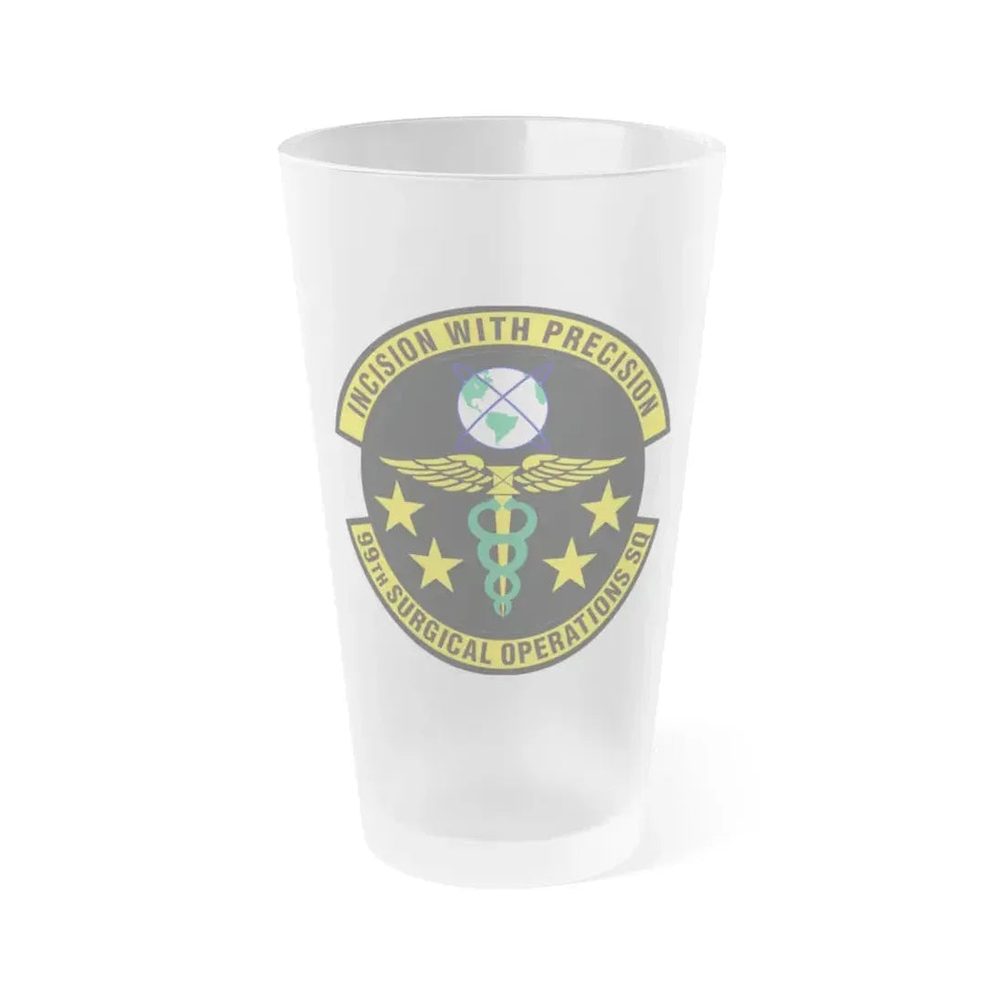 99th Surgical Operations Squadron (U.S. Air Force) Frosted Pint Glass 16oz 16oz Frosted - Go Mug Yourself