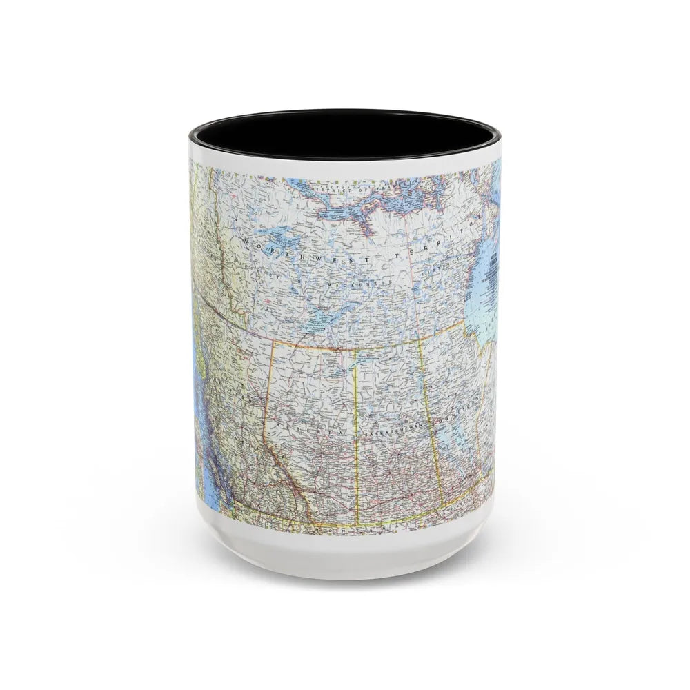 Canada - Western (1966) (Map) Accent Coffee Mug-15oz-Black-Go Mug Yourself