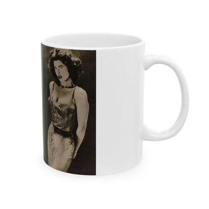 Tina Louise #134 - 2 Pages, 2 B&W Photos from PIC Digest Mag. September '58 (Vintage Female Icon) White Coffee Mug-Go Mug Yourself