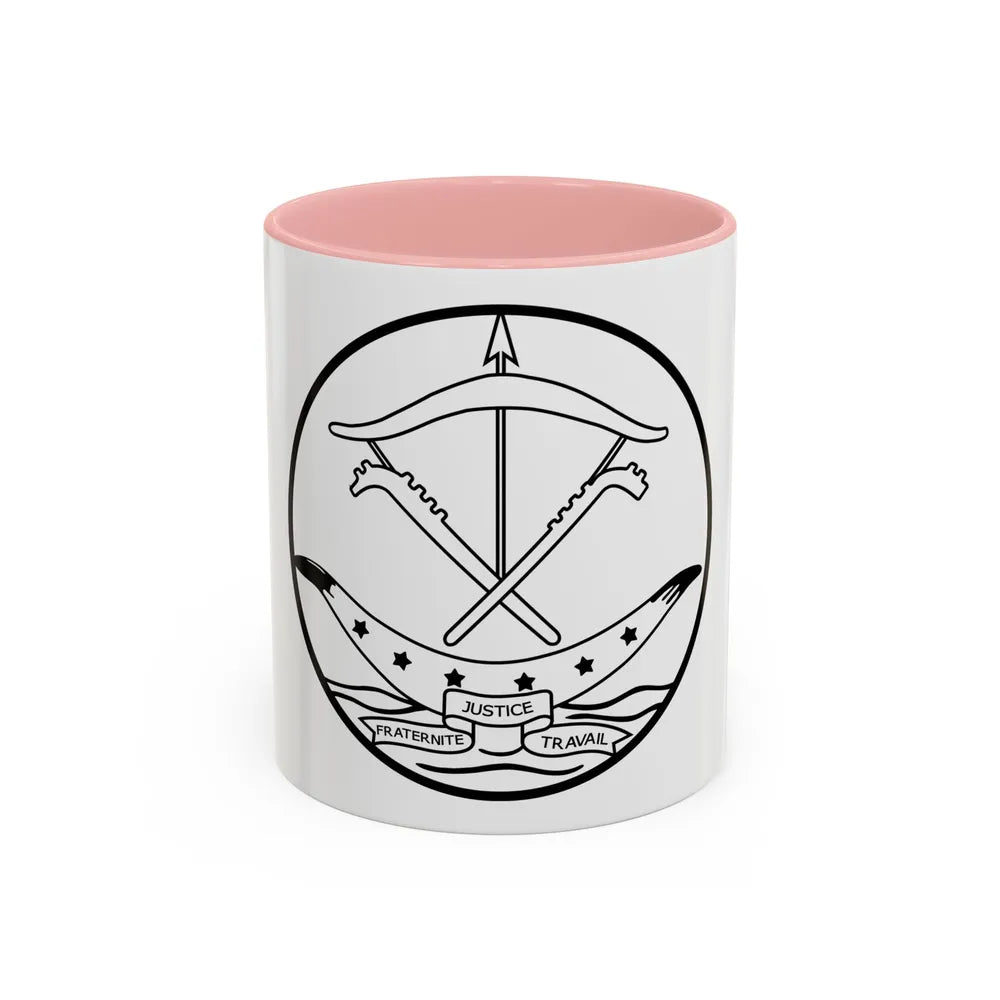 Seal of Dahomey - Accent Coffee Mug-11oz-Pink-Go Mug Yourself