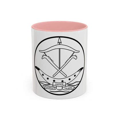 Seal of Dahomey - Accent Coffee Mug-11oz-Pink-Go Mug Yourself