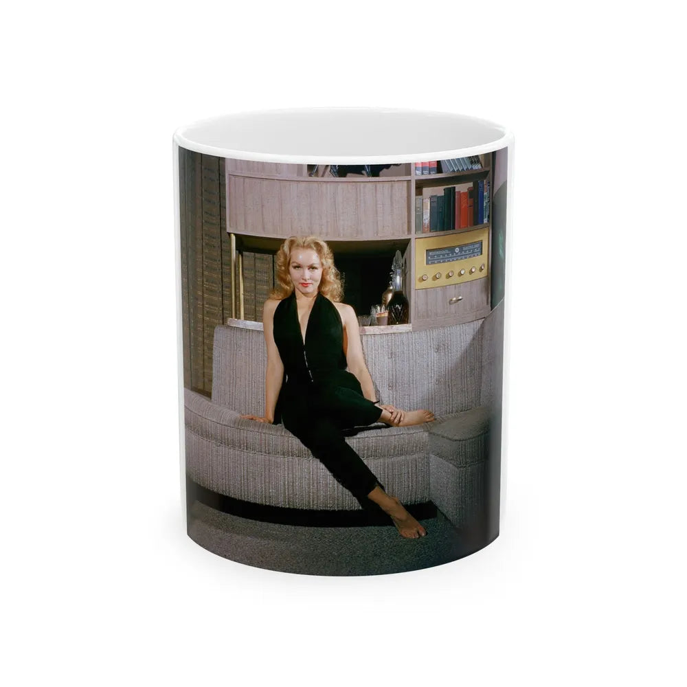 Julie Newmar #436 (Vintage Female Icon) White Coffee Mug-11oz-Go Mug Yourself