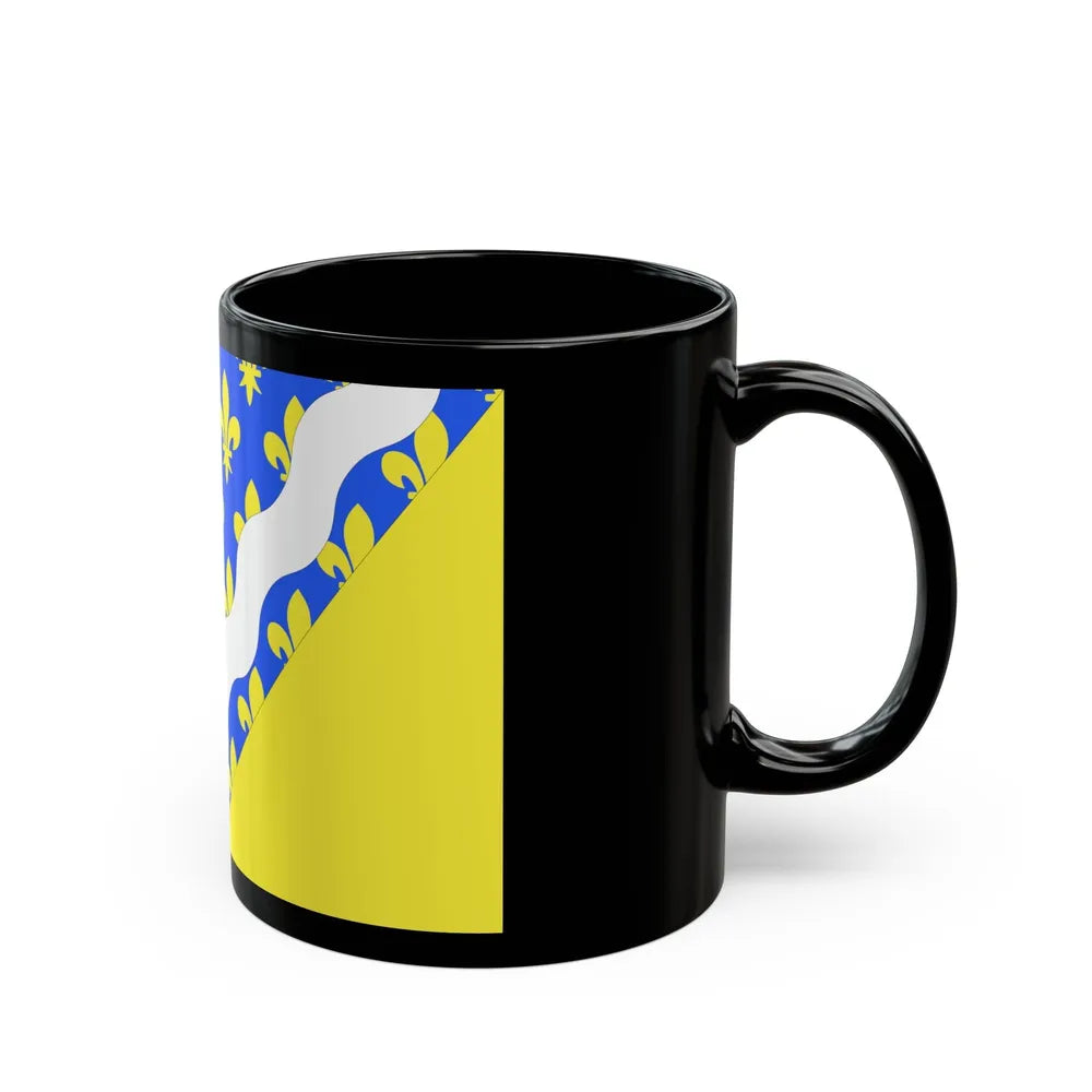 Flag of Val de Marne France 2 - Black Coffee Mug-Go Mug Yourself